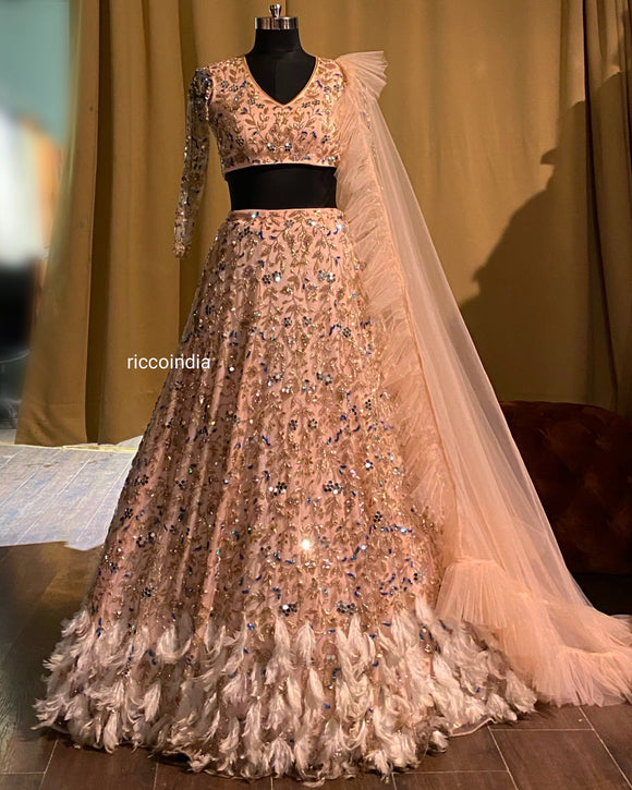 Lemon ball gown with crystal sleeves – Ricco India | Gowns, Ball gowns,  Luxury wedding dress